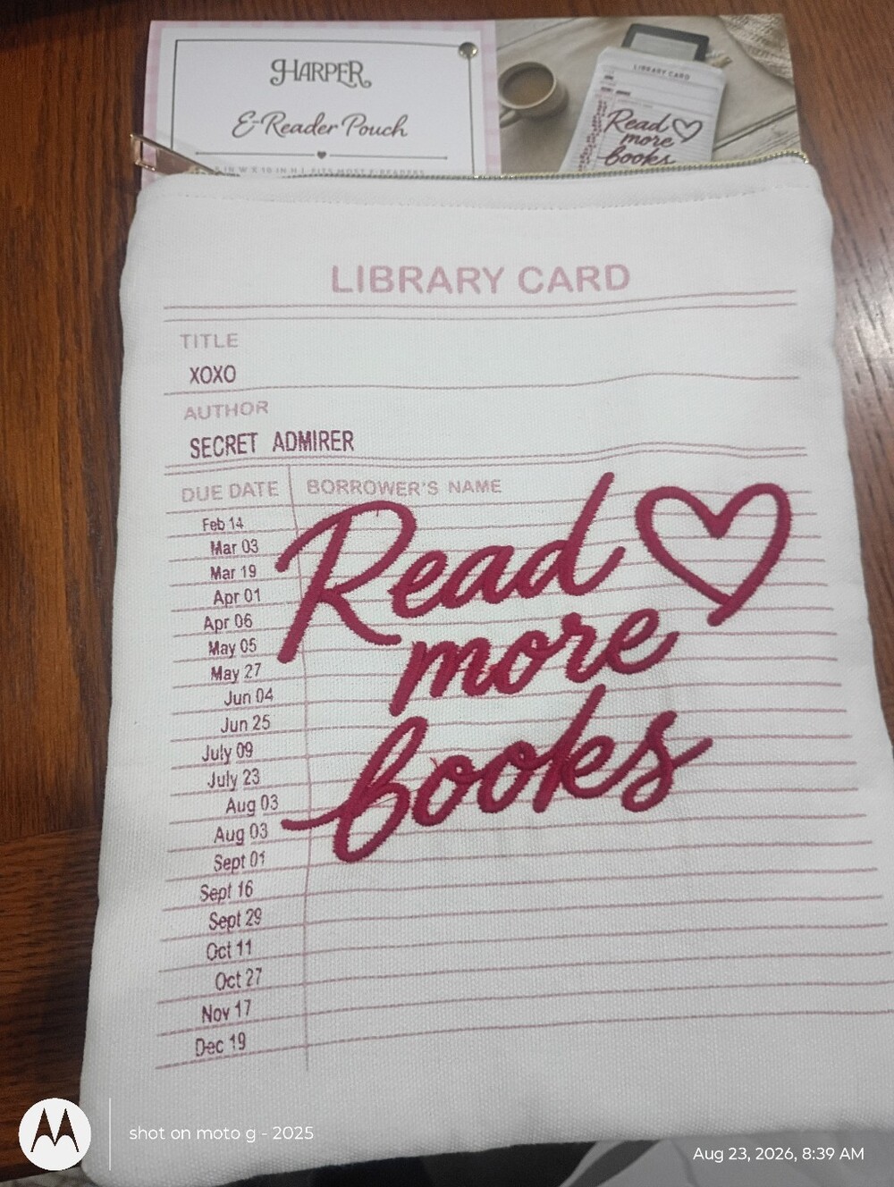 Library Card Zip Ebook Kindle Pouch - Viral